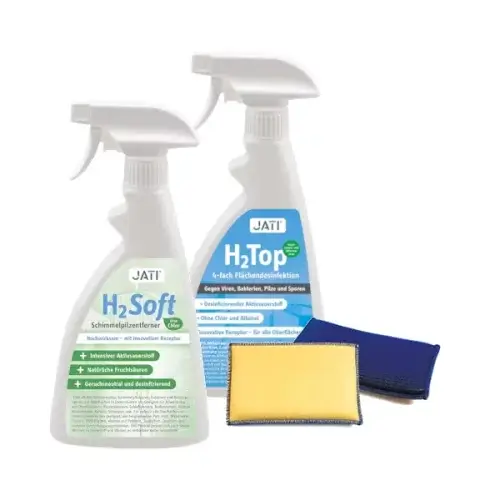 JATI H2Soft Bundle Schimmelpilzentferner inkl. Mikroborsten-Schwamm